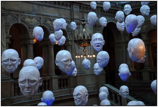 Floating Heads by Sophie Cave at Kelvingrove Floating-Heads-1