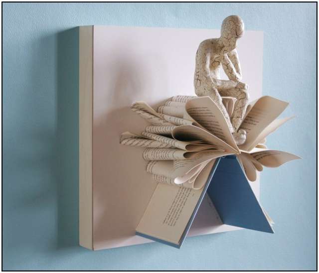 The Thinking Mans Book Sculptures by Kenjio